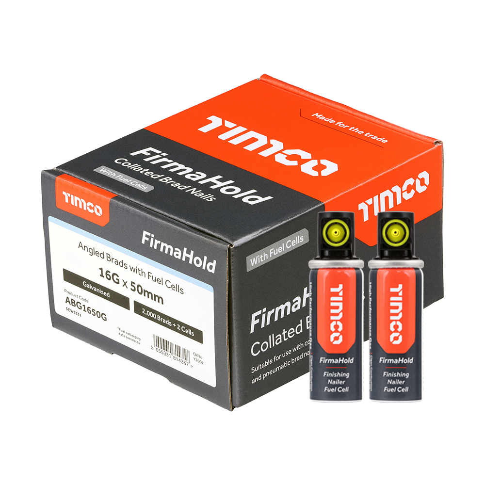 FIRMAHOLD 50MM X 16G ANGLED BRADS WITH GAS (2000)