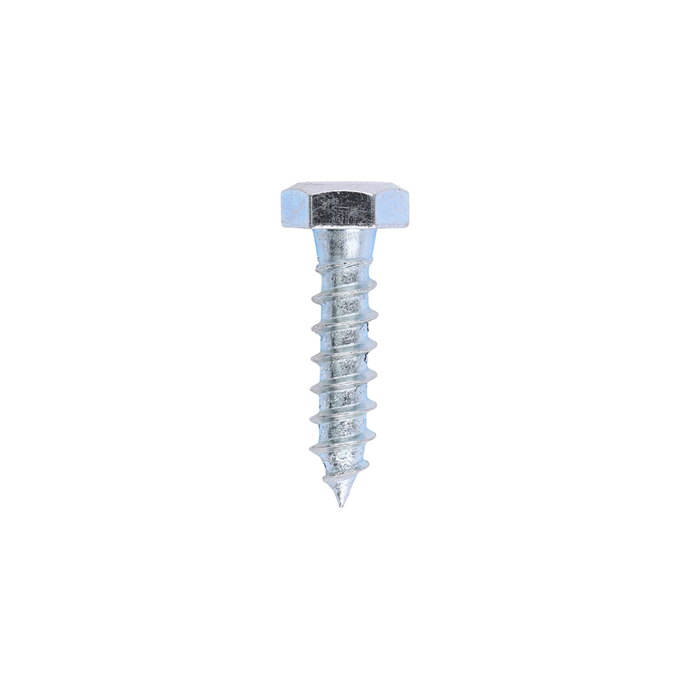 M6 X 25 HEXAGON HEAD COACH SCREW ZP