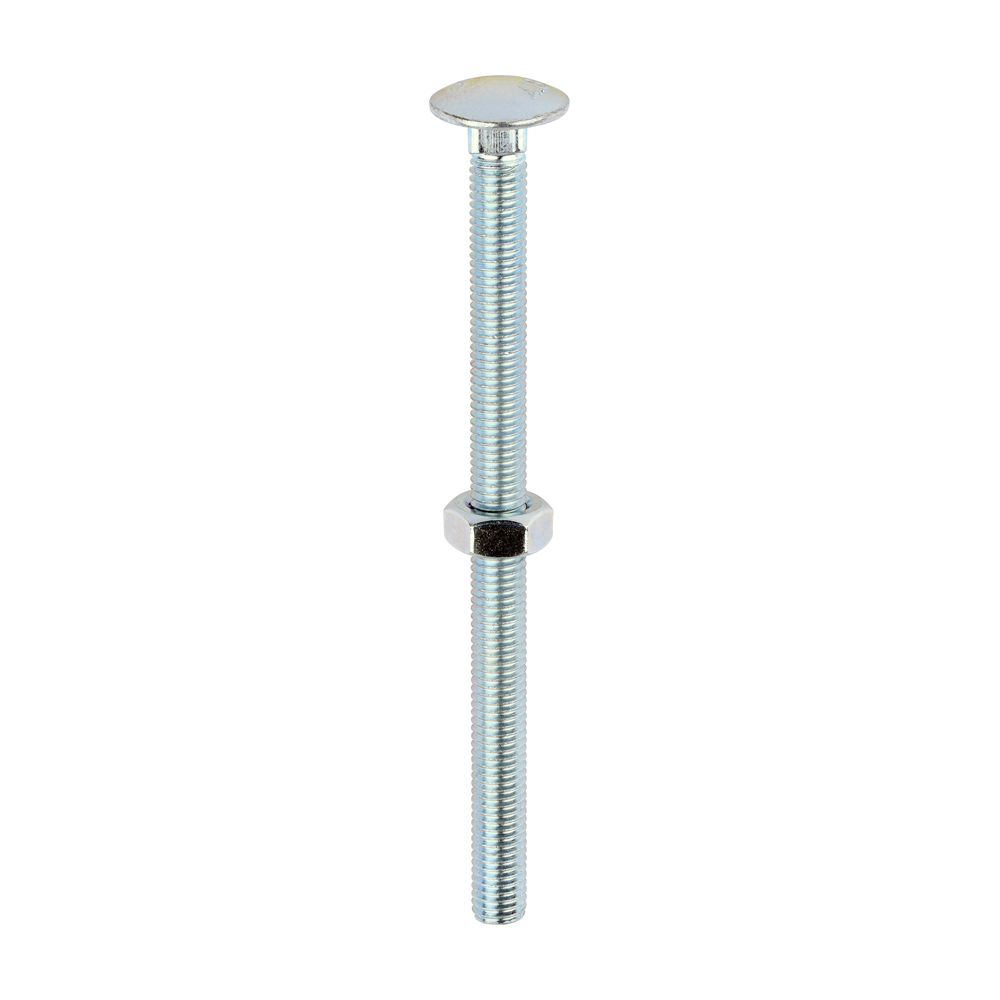 M10 X 150 CARRIAGE BOLTS & NUTS ZP