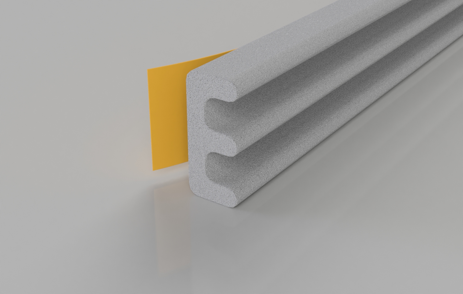 10M WHITE EPDM 'E' STRIP