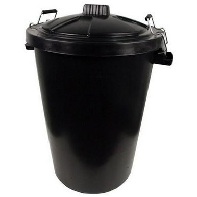 HEAVY DUTY 85L PLASTIC DUSTBIN CLIP LID
