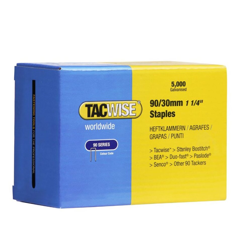 TACWISE 0309 90/30 30MM GALVANISED STAPLES (5,000)