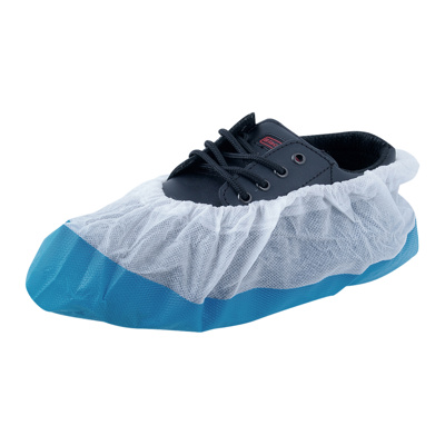 DISPOSABLE PLASTIC OVERSHOES (5 PAIRS)