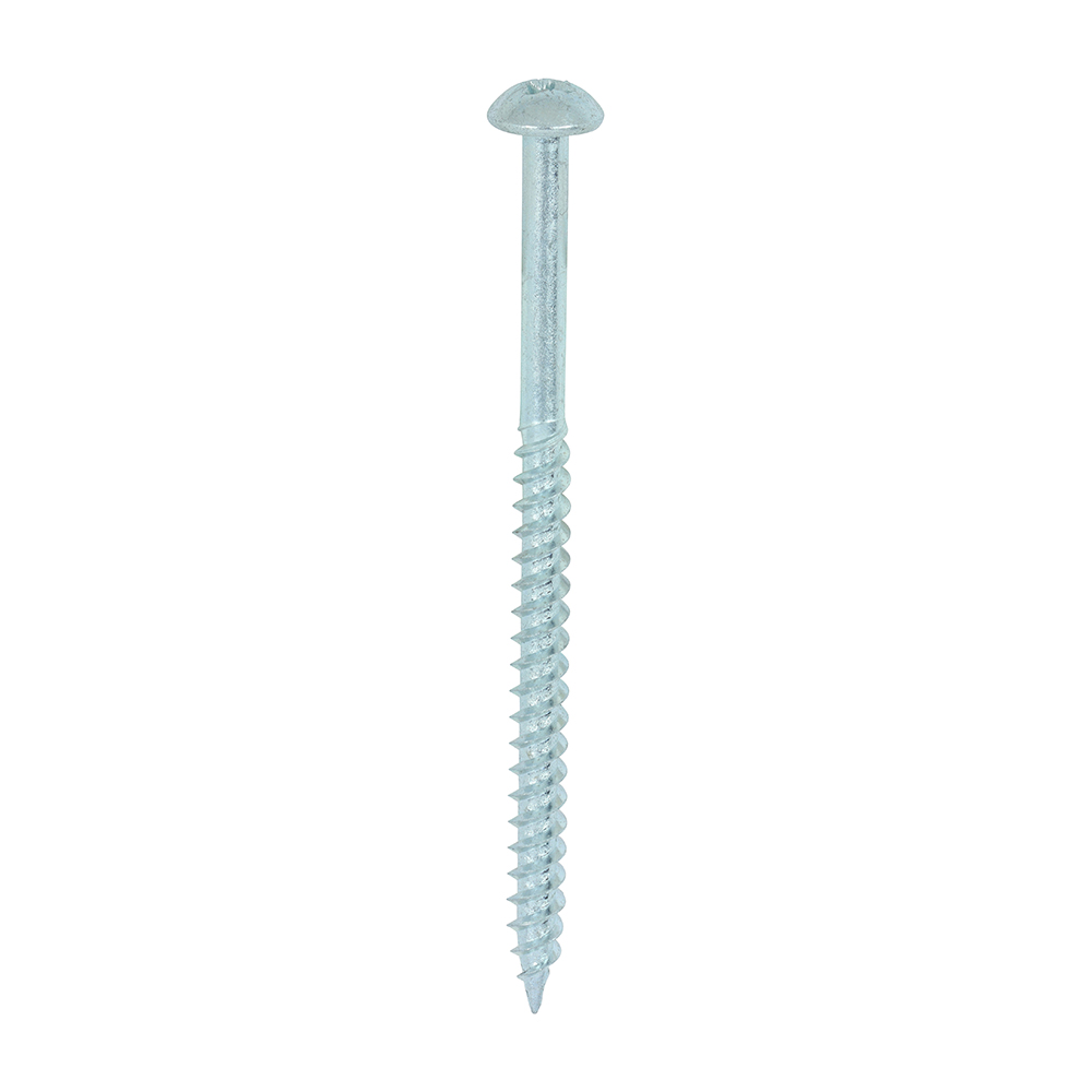 10 X 3" BZP ROUNDHEAD POZI WOODSCREWS