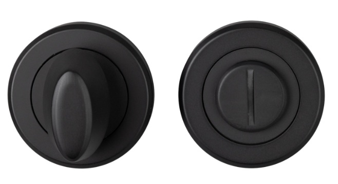 THUMBTURN & RELEASE ON ROSE MATT BLACK