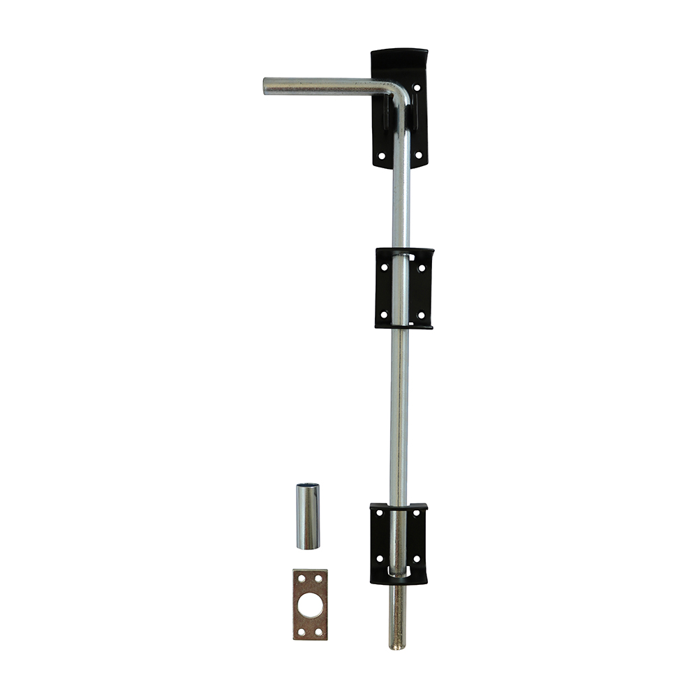 GARAGE DROP DOWN BOLT 18" BLACK