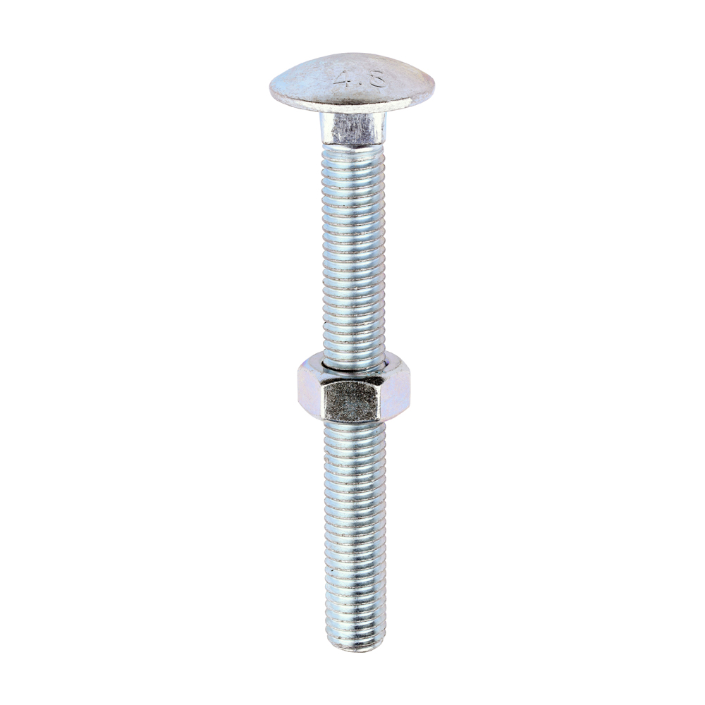 M12 X 110 CARRIAGE BOLTS & NUTS ZP
