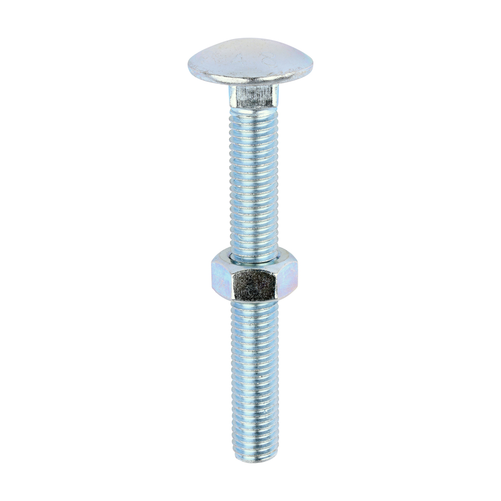 M12 X 100 CARRIAGE BOLTS & NUTS ZP