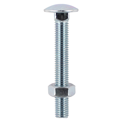 M8 X 90 CARRIAGE BOLTS & NUTS ZP