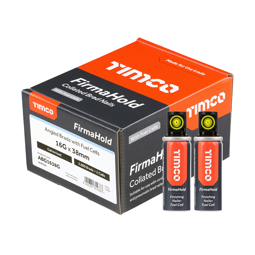 FIRMAHOLD 38MM X 16G ANGLED BRADS WITH GAS (2000)