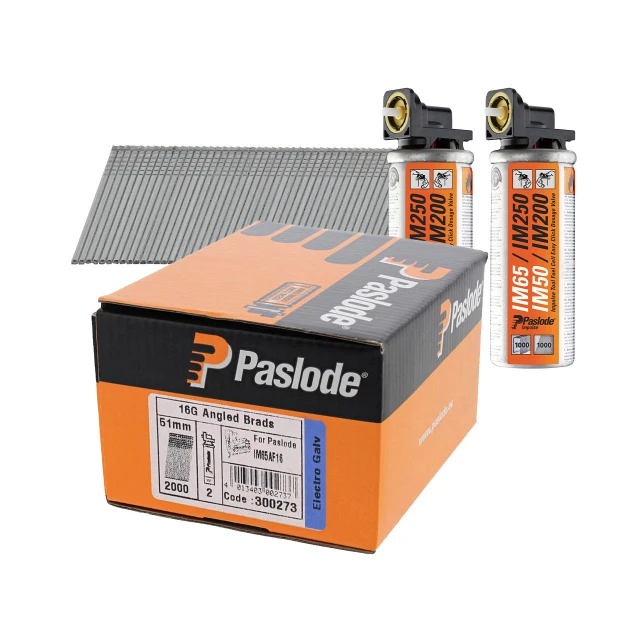 PASLODE IM65A 50MM X 16G ANGLED BRADS WITH GAS (2000)