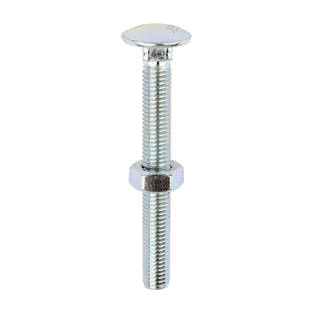 M10 X 90 CARRIAGE BOLTS & NUTS ZP