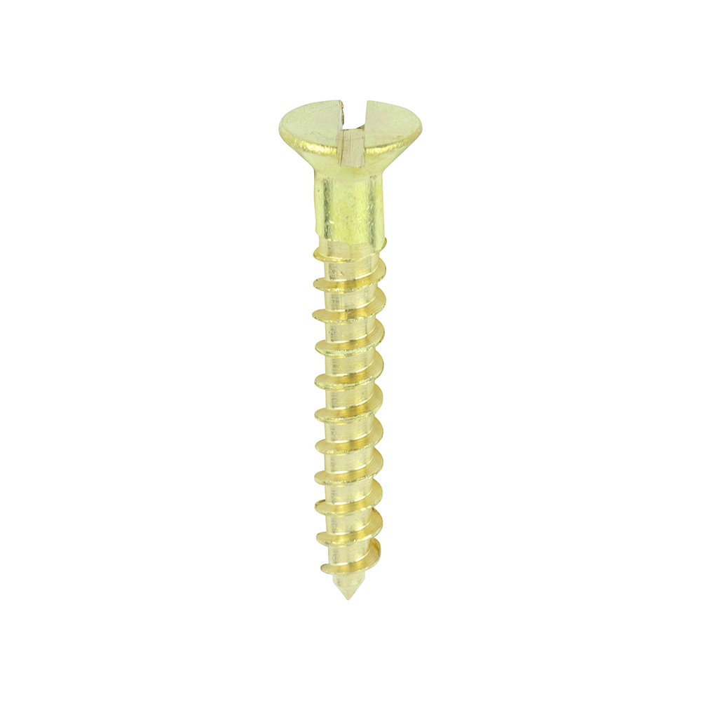 6 X 1" SOLID BRASS COUNTERSUNK SLOTTED WOODSCREW