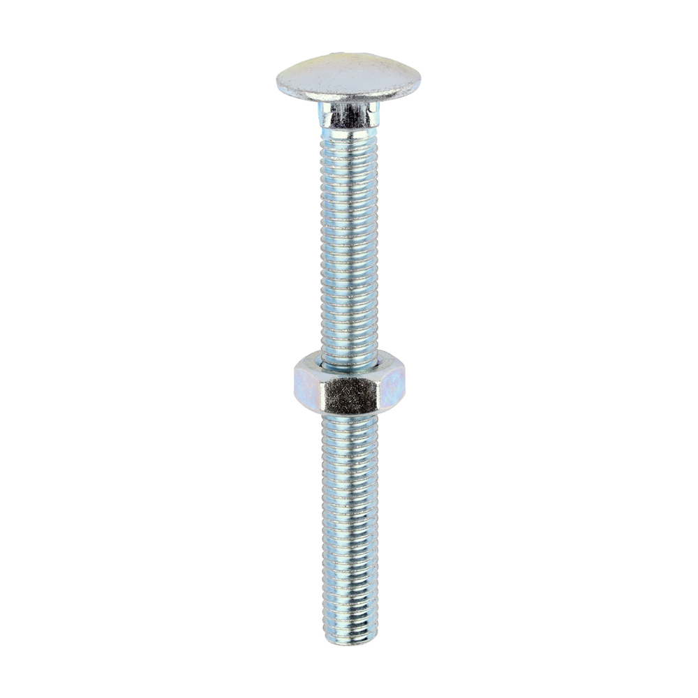 M10 X 130 CARRIAGE BOLTS & NUTS ZP