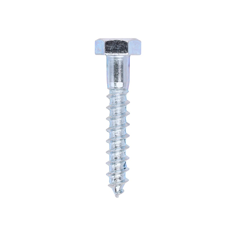 M10 X 60 HEXAGON HEAD COACH SCREW ZP