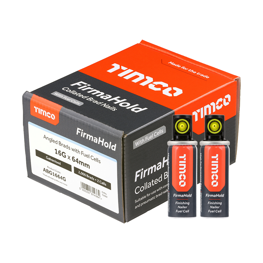 FIRMAHOLD 64MM X 16G ANGLED BRADS WITH GAS (2000)