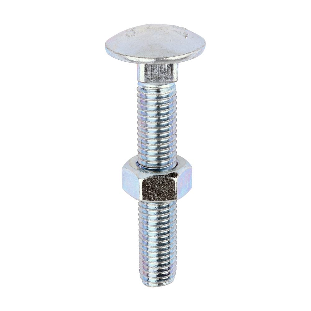 M12 X 75 CARRIAGE BOLTS & NUTS ZP