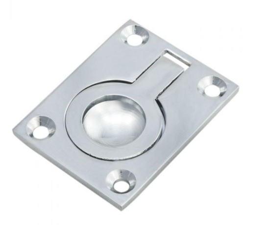 FLUSH RING PULL 50 X 63MM CP