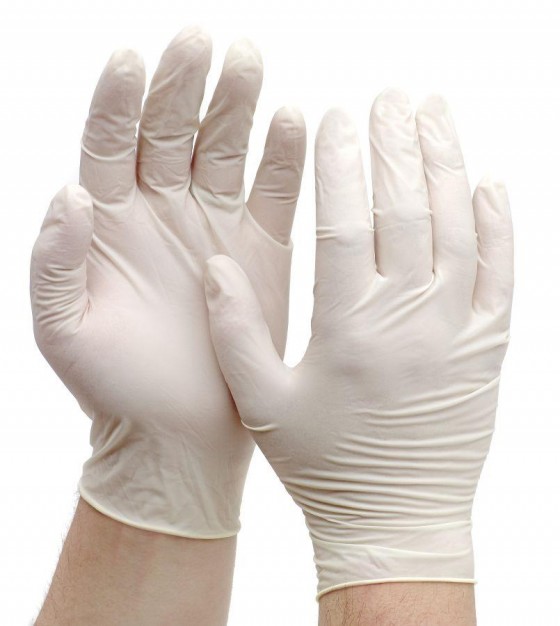 POWDER FREE LATEX GLOVES LARGE (100)