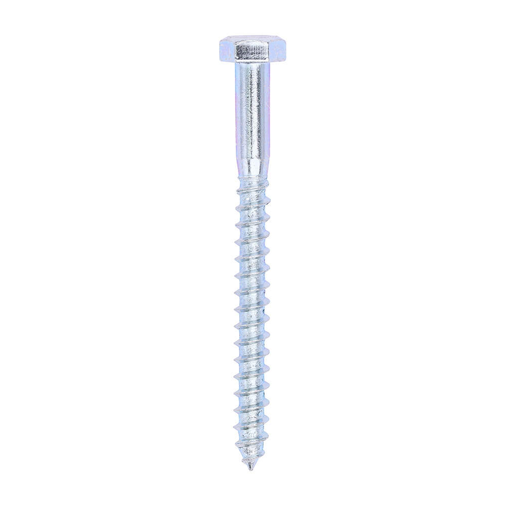 M8 X 90 HEXAGON HEAD COACH SCREW ZP