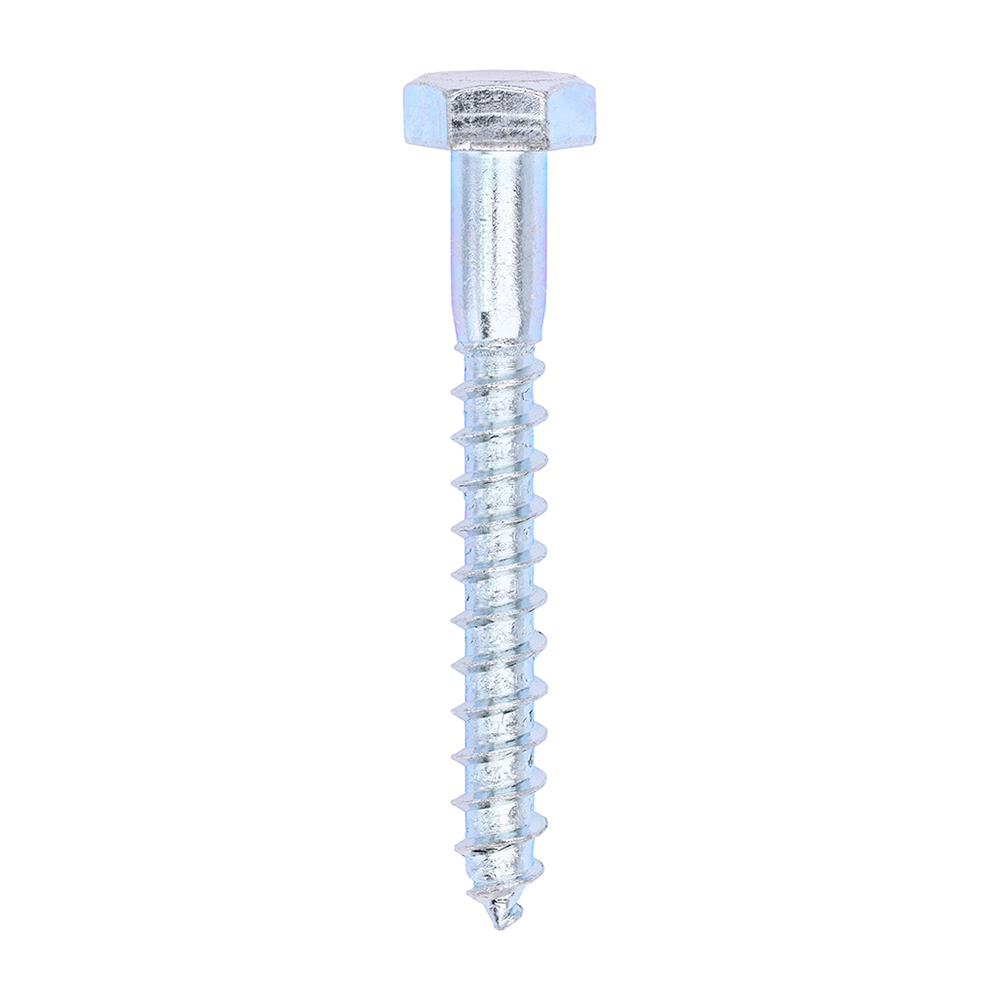 M10 X 80 HEXAGON HEAD COACH SCREW ZP