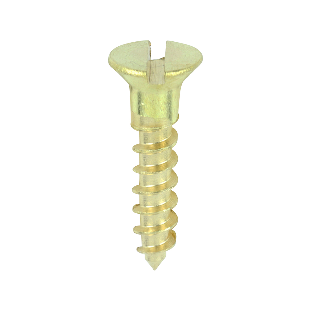 8 X 3/4" SOLID BRASS COUNTERSUNK SLOTTED WOODSCREW