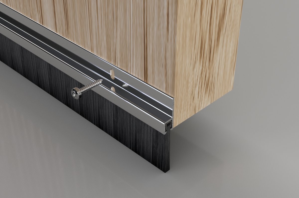 4'0" ALUMINIUM BRUSH BOTTOM DOOR SEAL