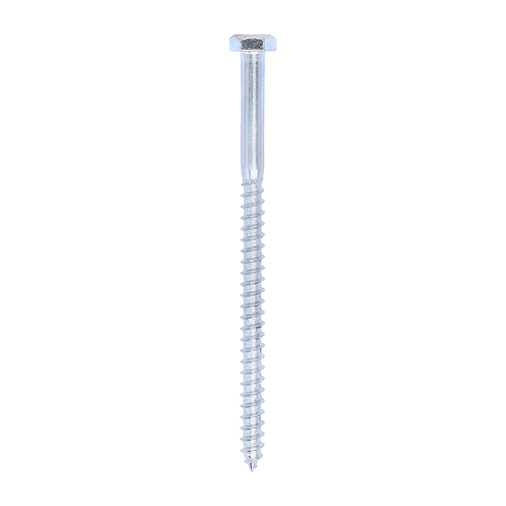 M6 X 100 HEXAGON HEAD COACH SCREW ZP