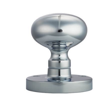 M35CP POLISHED CHROME MUSHROOM MORTICE KNOBS (PAIR)