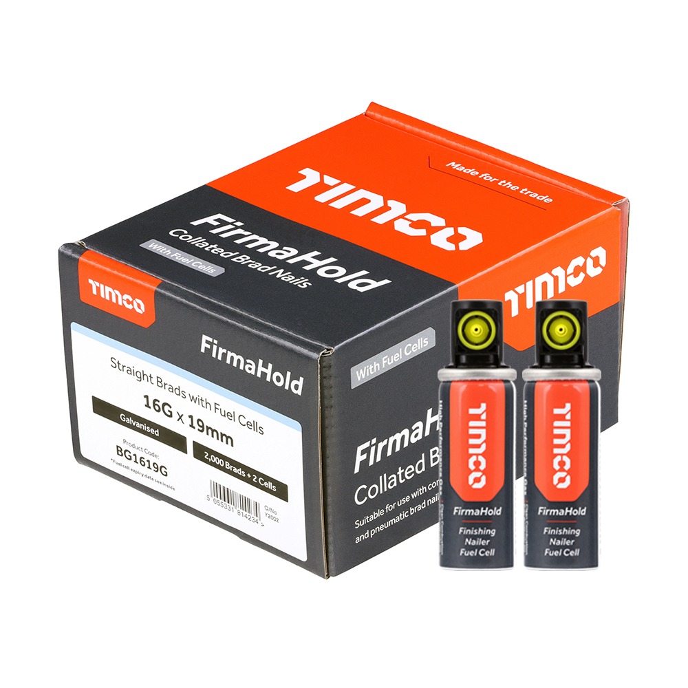 FIRMAHOLD 19MM X 16G STRAIGHT BRADS WITH GAS (2000)