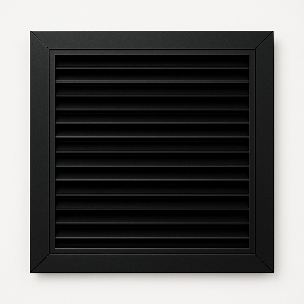 406MM X 406MM AIR TRANSFER GRILLE BLACK