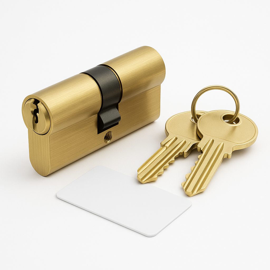 ABS 35 X 35 CYLINDER PB - 3KEYS & CARD
