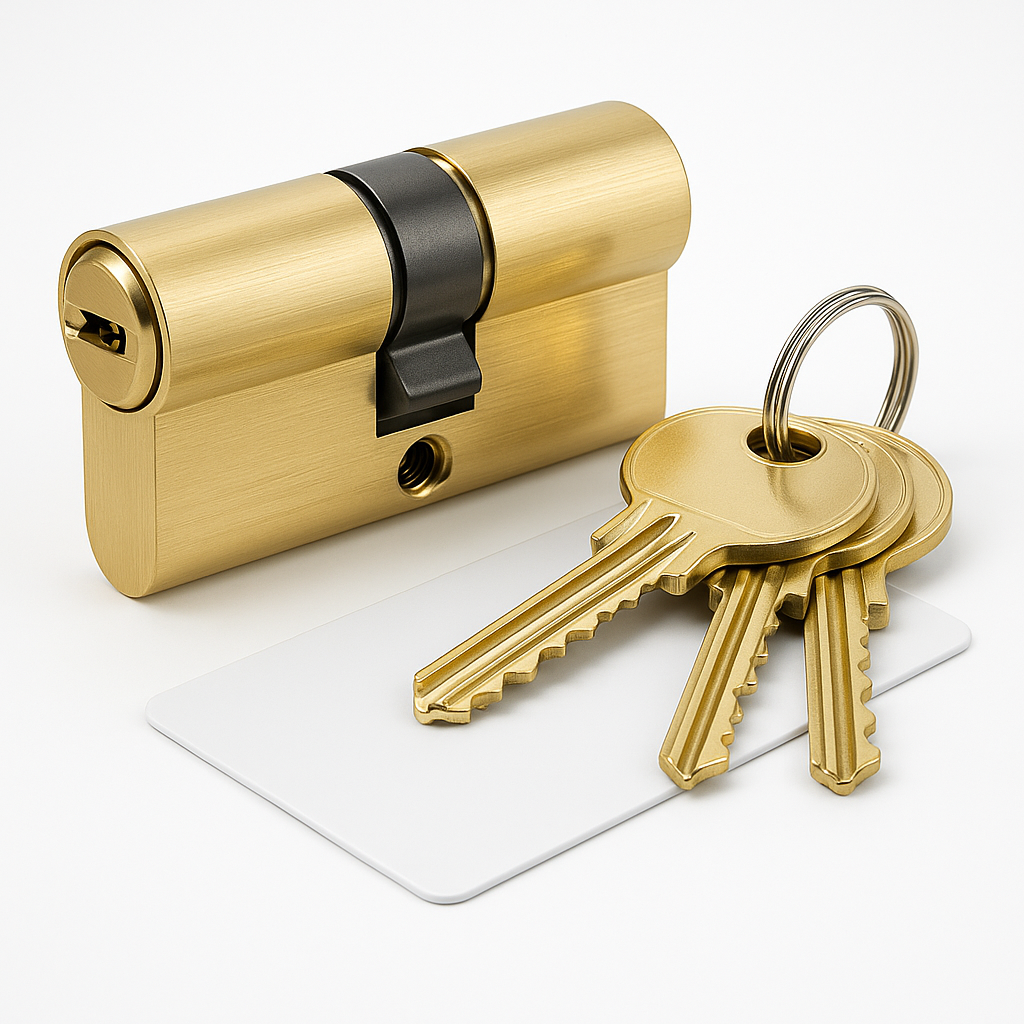 ABS 35 X 55 CYLINDER PB - 3KEYS & CARD