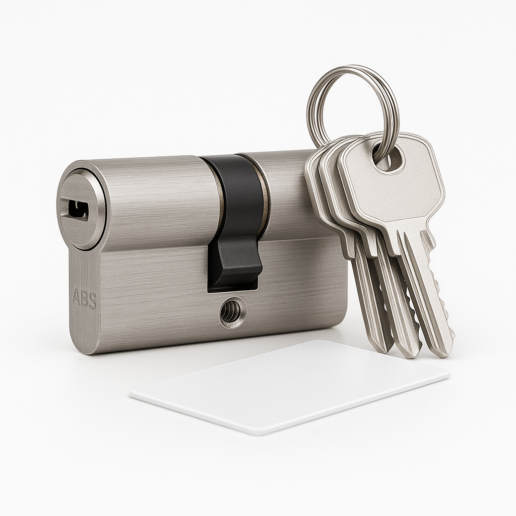 ABS 45 X 50 CYLINDER PC - 3KEYS & CARD