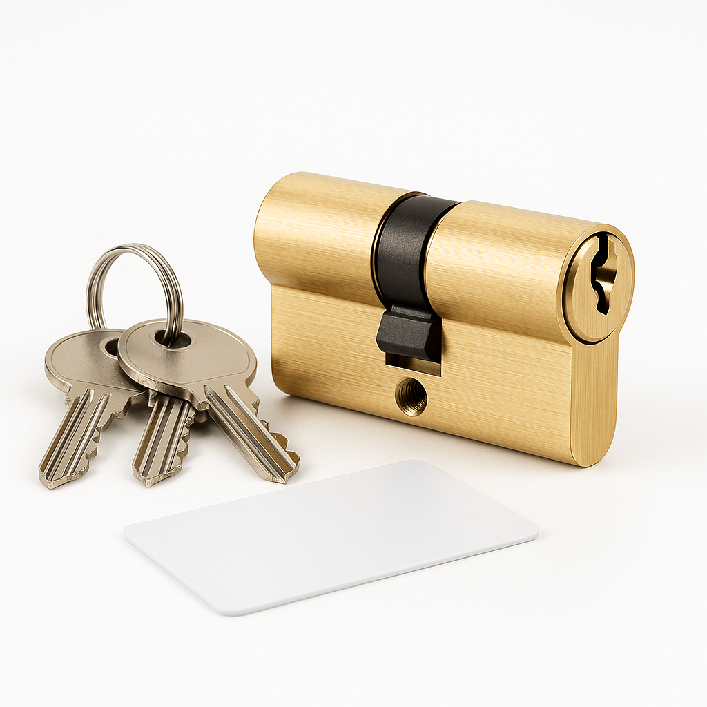 ABS 55 X 40 CYLINDER PB - 3KEYS & CARD