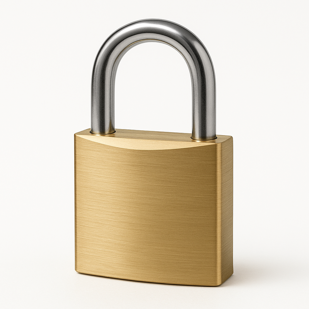 ABUS 50MM BRASS PADLOCK-STAINLESS SHACKLE