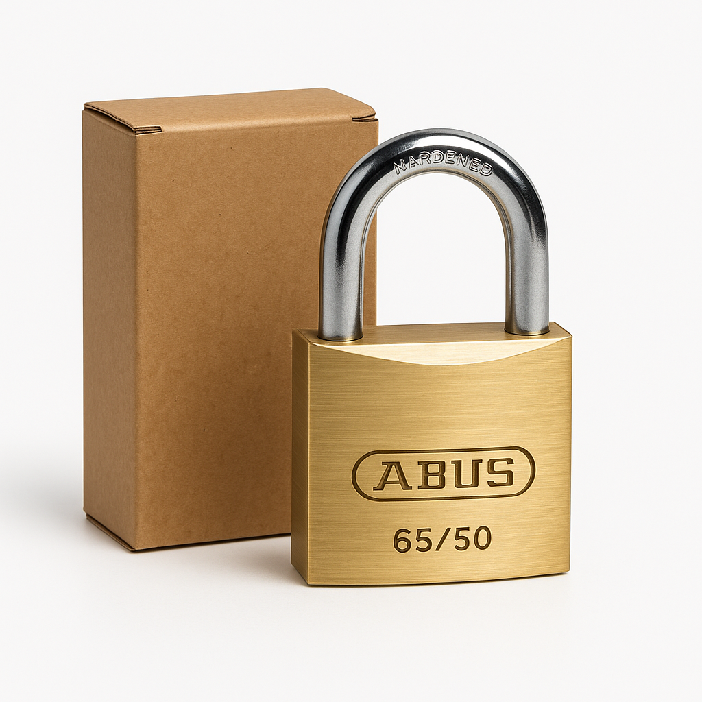 ABUS 65 - 50MM BRASS PADLOCK (BOXED)
