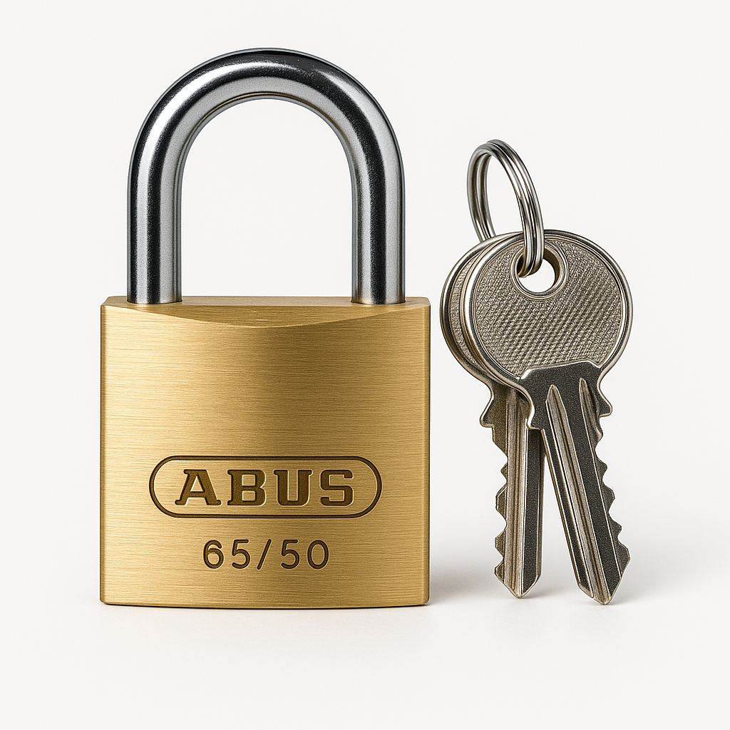 ABUS 65 - 50MM BRASS PADLOCK KEYED ALIKE