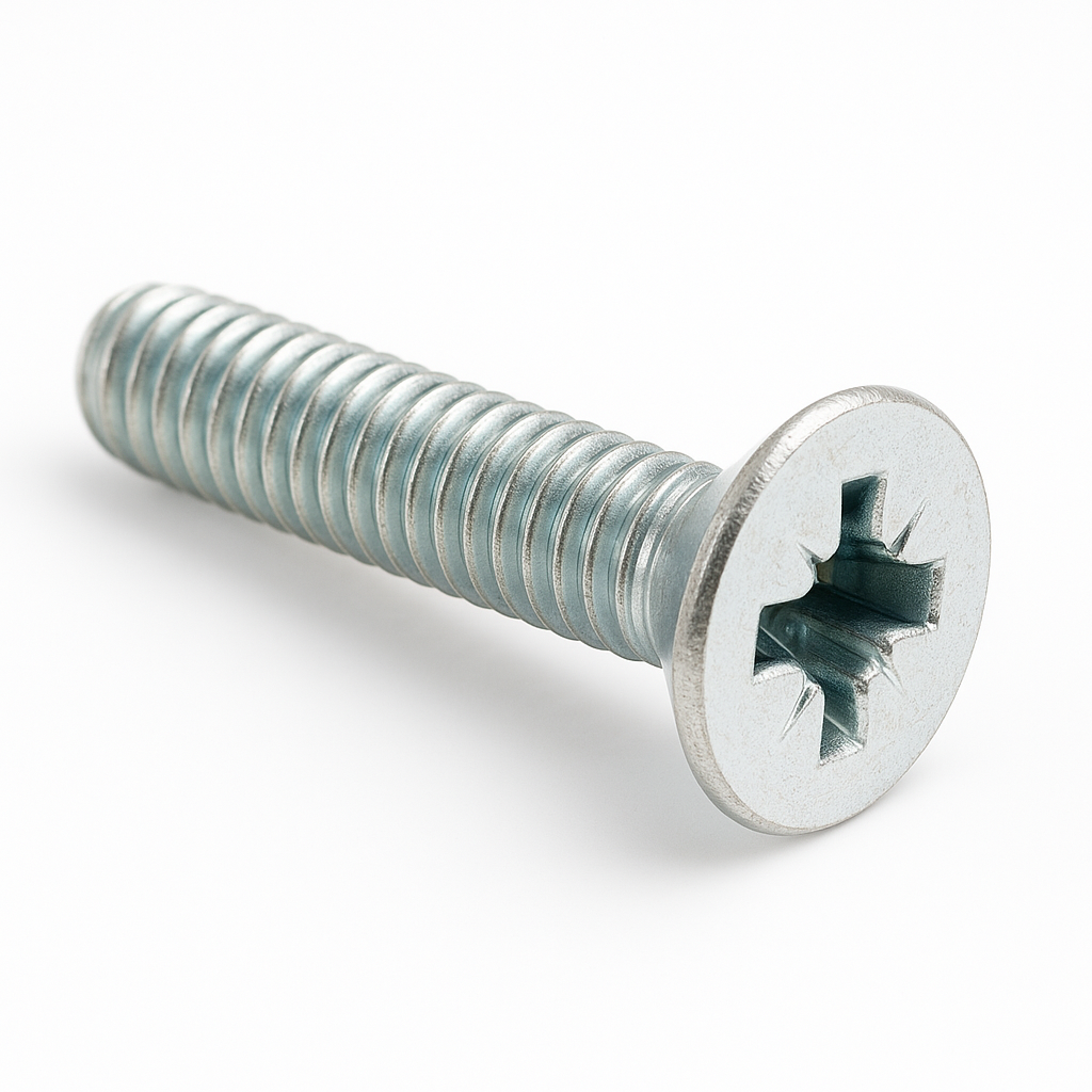 M4 X 20 BZP CSK POZI MACHINE SCREWS