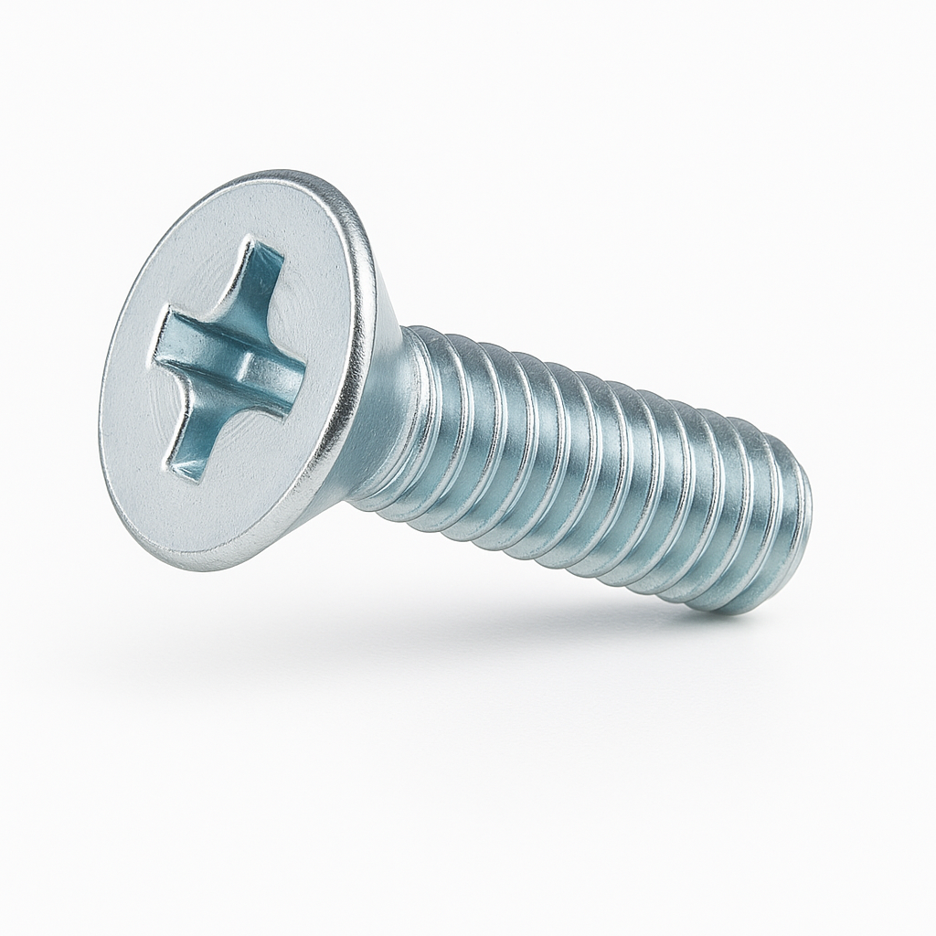 M6 X 12 BZP CSK POZI MACHINE SCREWS