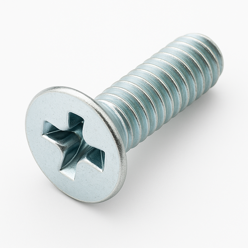 M6 X 16 BZP CSK POZI MACHINE SCREWS