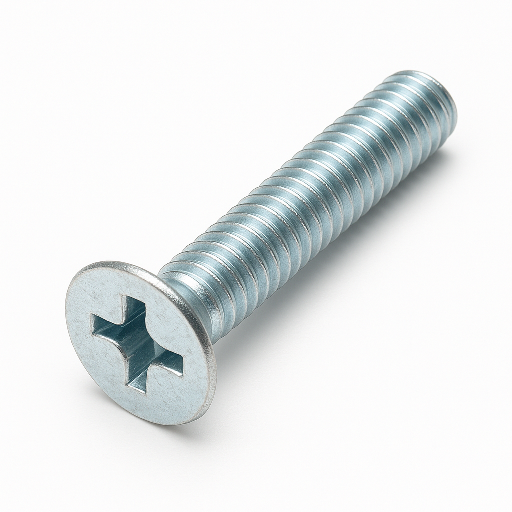 M6 X 30 BZP CSK POZI MACHINE SCREWS