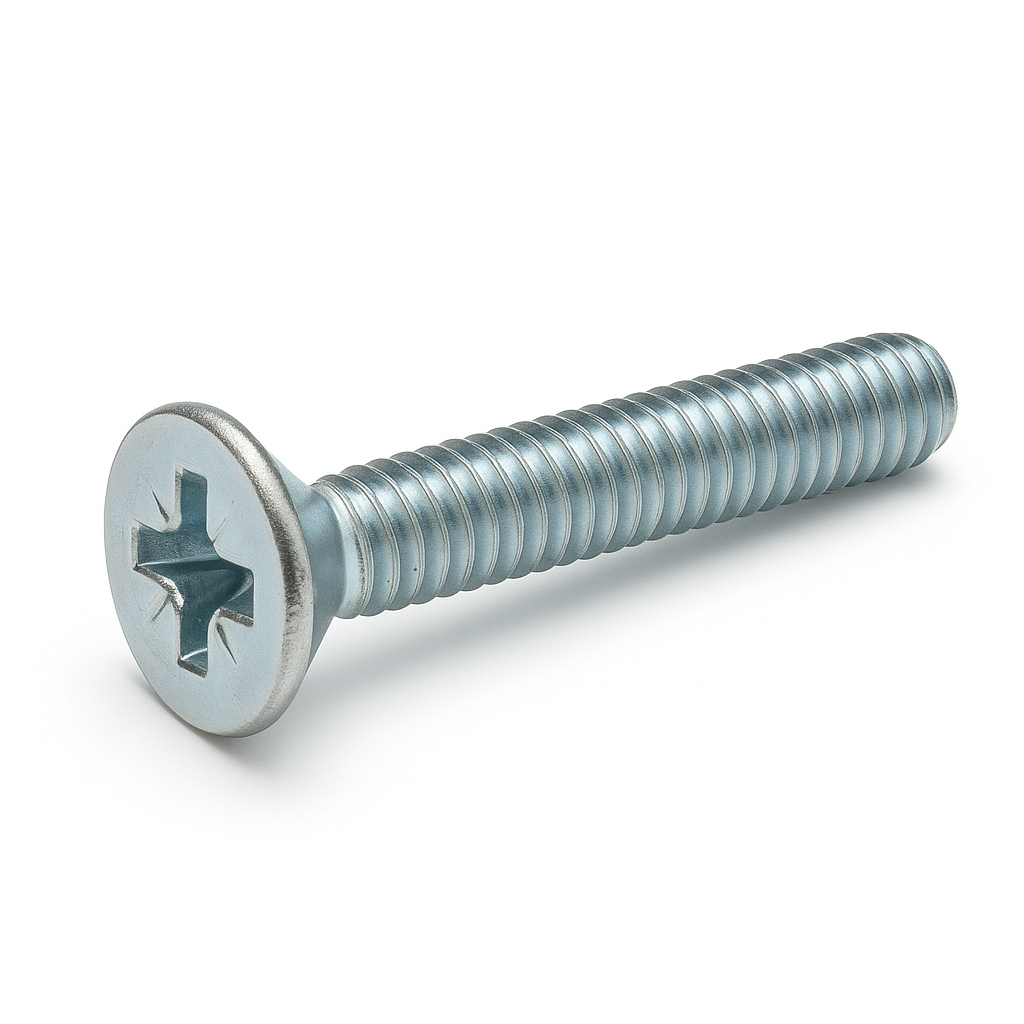 M6 X 35 BZP POZI CSK MACHINE SCREW