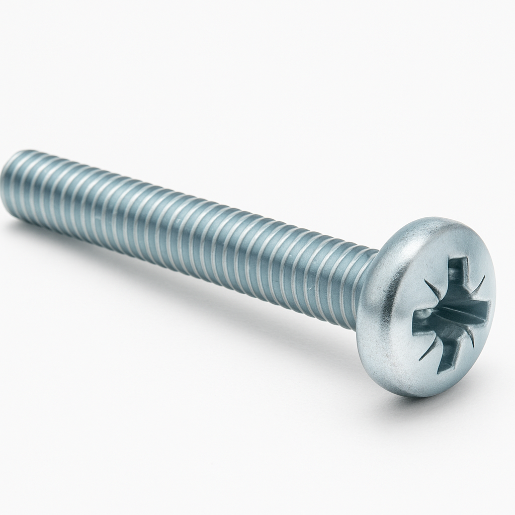 M4 X 40 BZP PAN HEAD POZI MACHINE SCREWS