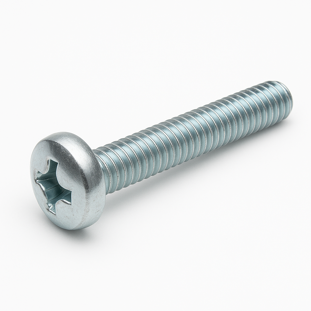 M5 X 40 BZP PAN HEAD POZI MACHINE SCREWS