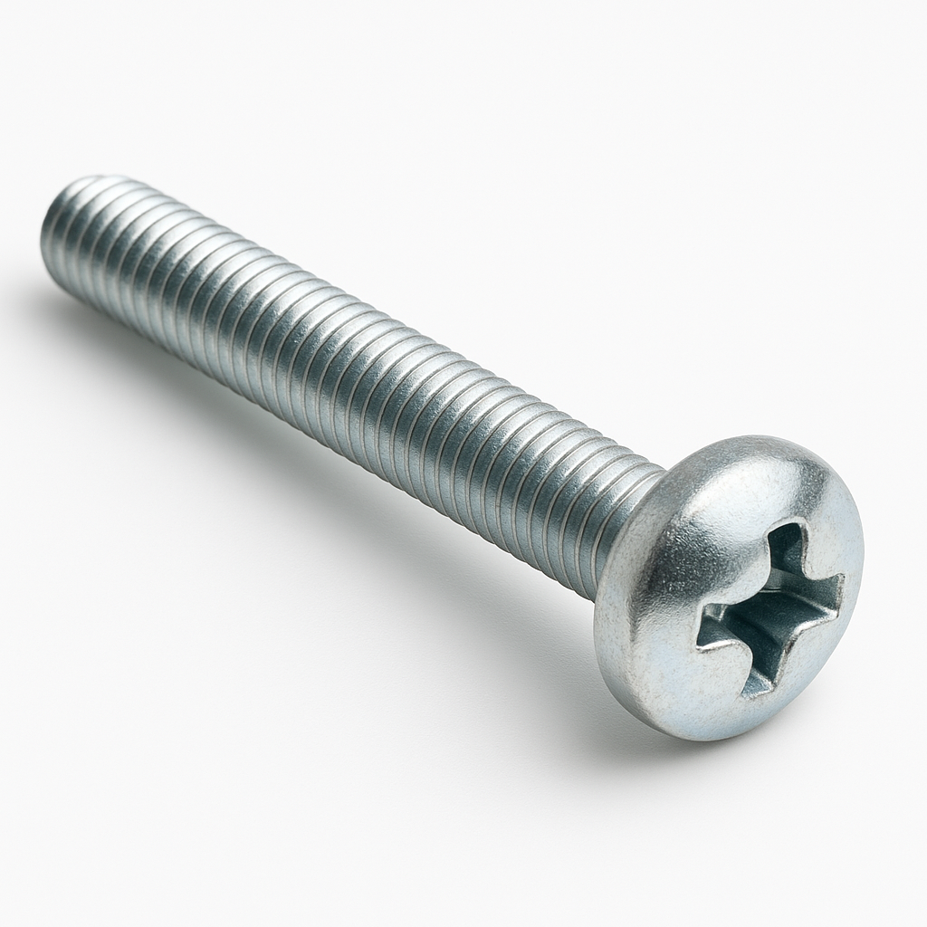 M6 X 60 BZP PAN HEAD POZI MACHINE SCREWS
