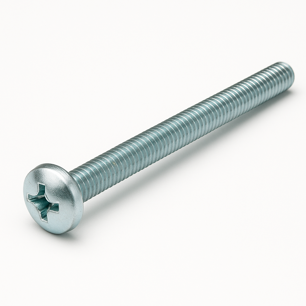 M6 X 80 BZP PAN HEAD POZI MACHINE SCREWS