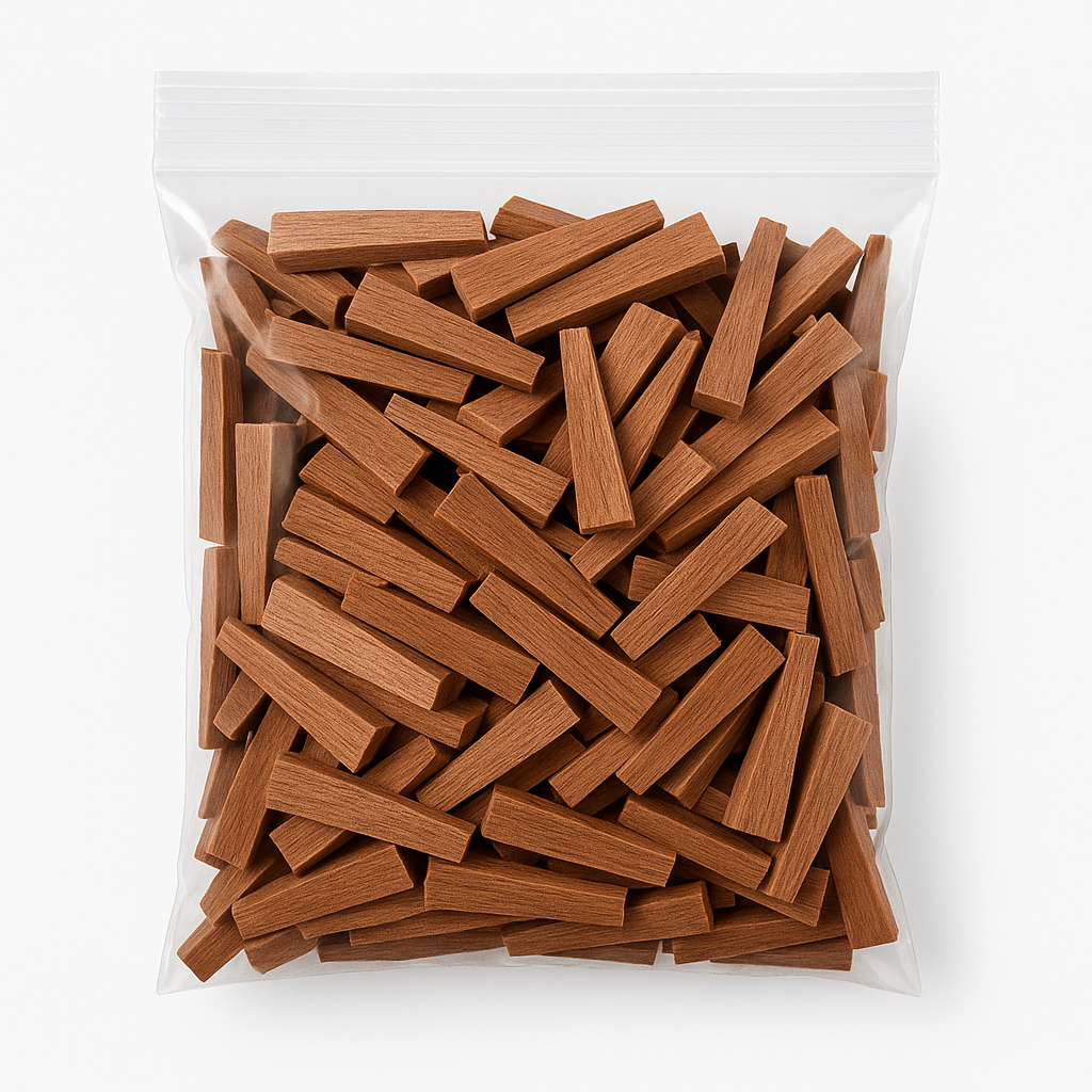 SAPELE LONG GRAIN MINI WEDGES (PACK 100)