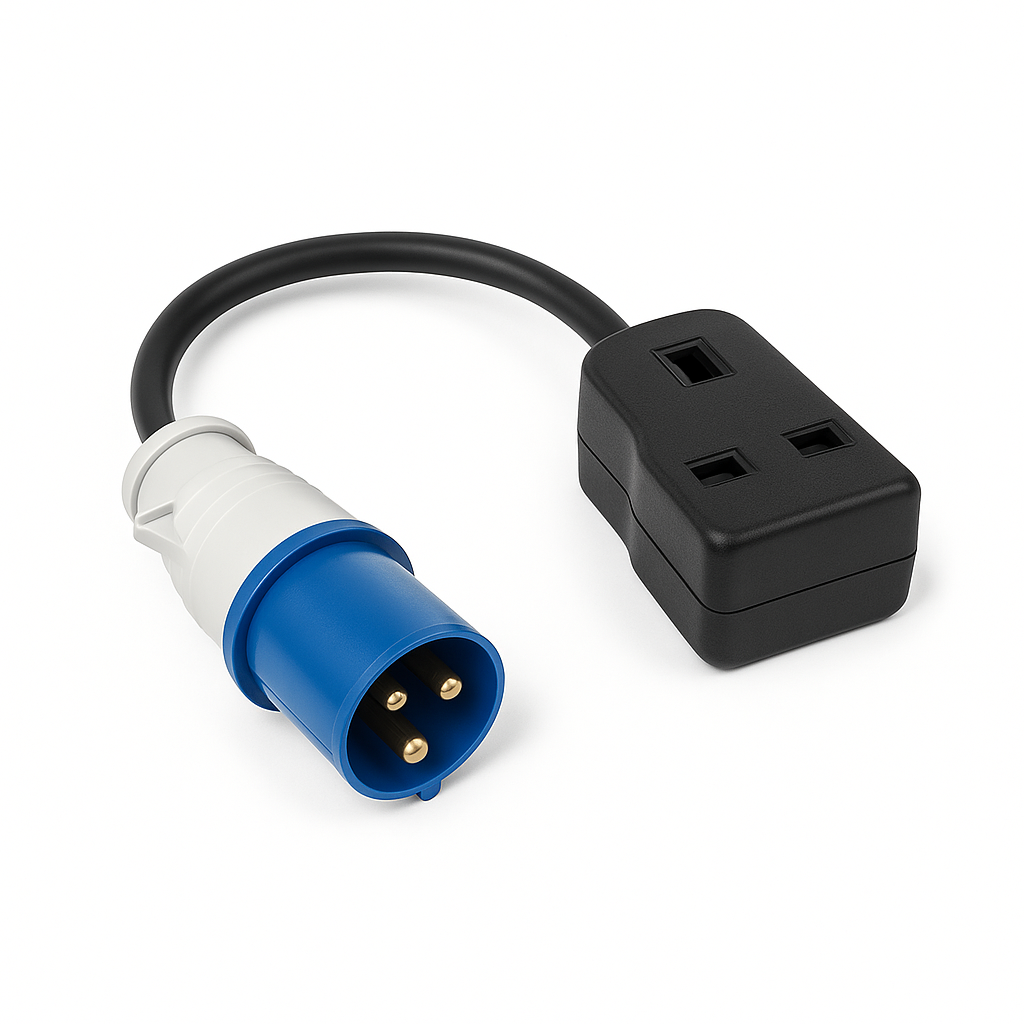 16-13A FLY LEAD 16A PLUG >13A SOCKET 240V