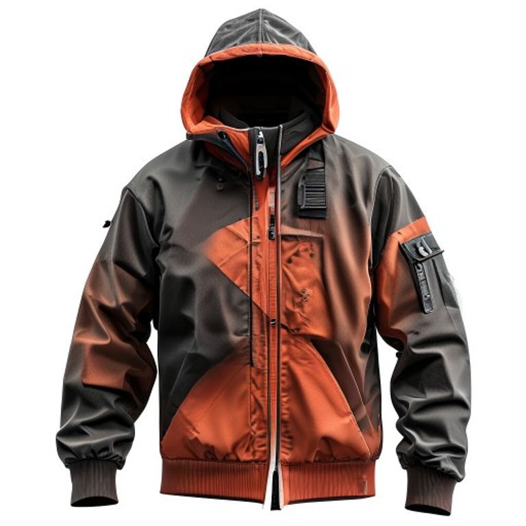 SCRUFFS RAIN JACKET SIZE S CHARCOAL ORANGE